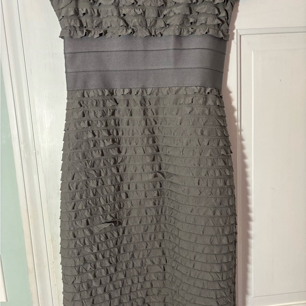 Max Studio Gray Ruffle Dress - Picture 8 of 9